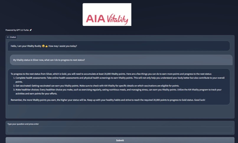 Vitality Buddy Chatbot – screenshot 3