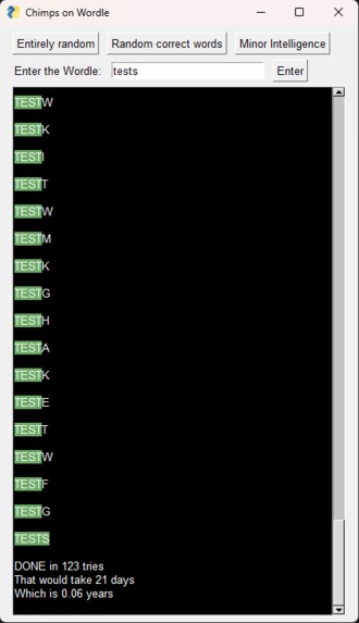 Chimps on Wordle – screenshot 4