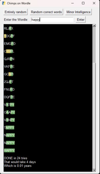 Chimps on Wordle – screenshot 5