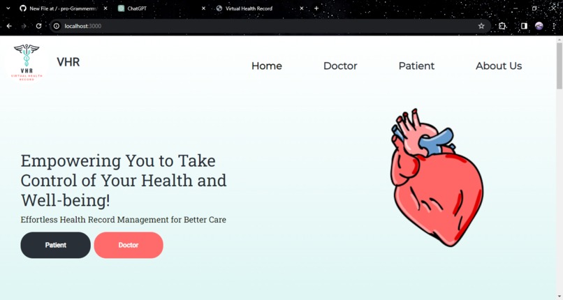 Virtual Health Record – screenshot 1