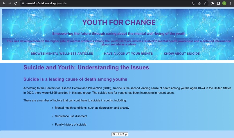 YOUTH FOR CHANGE – screenshot 1