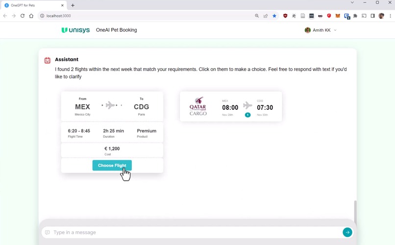 OneAI - OneRecord and GPT4 Powered Air Cargo Booking – screenshot 1