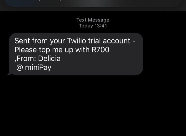 Budgetlock and “Please top me up” – screenshot 2