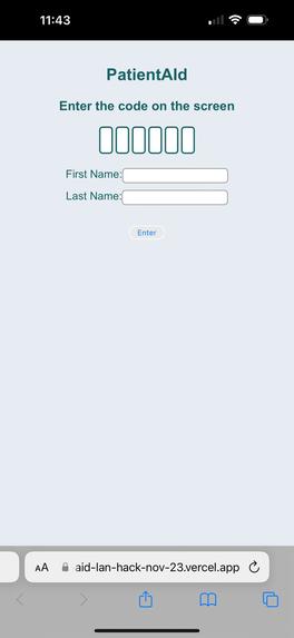PatientAId – screenshot 2