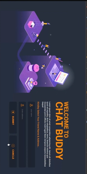 Blockchain chat app – screenshot 1