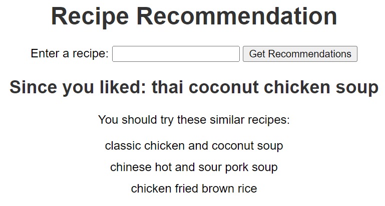Recipe Recommender – screenshot 2