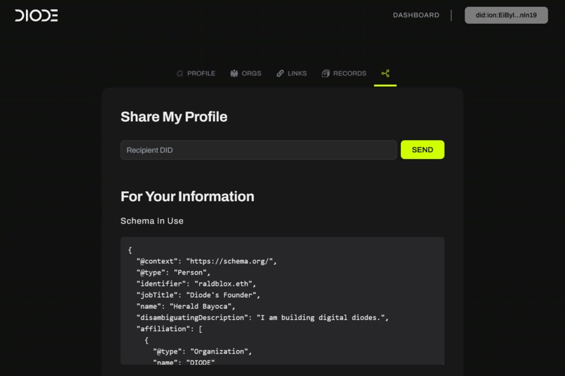 Digital Diode (Web5 Profile) – screenshot 6