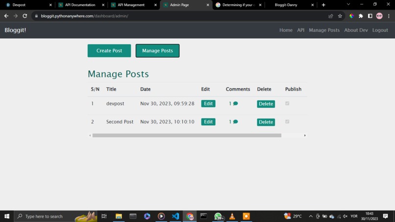 Bloggit – screenshot 2
