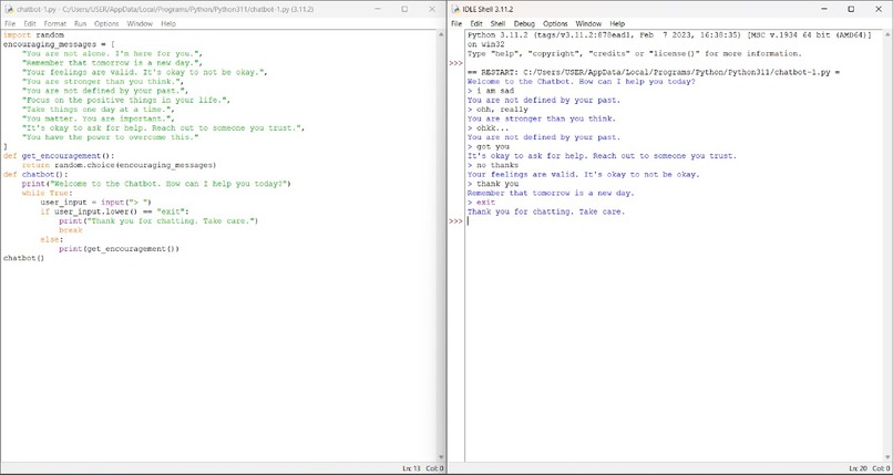 Motivational Chatbot – screenshot 1