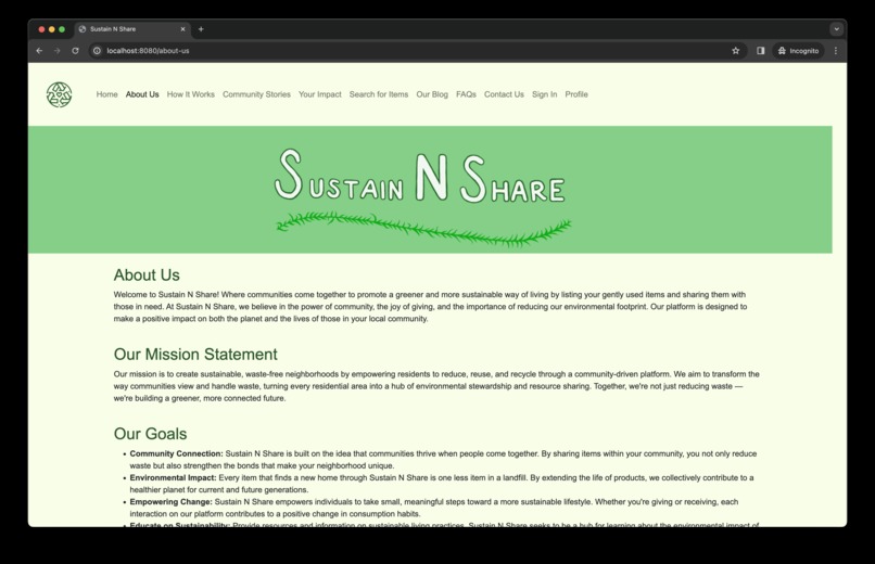 Sustain N Share – screenshot 1