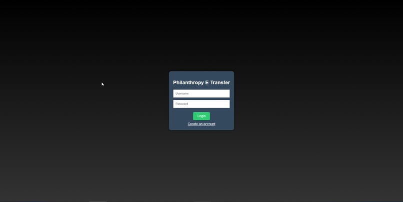 Philanthropy E-Transfer Website Part – screenshot 1
