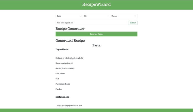 RecipeWizard – screenshot 1