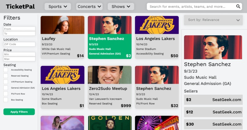 TicketPal – screenshot 1
