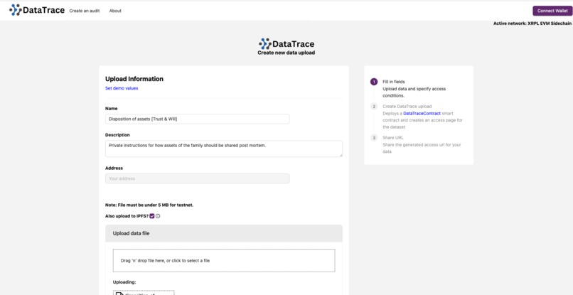 DataTrace – screenshot 2