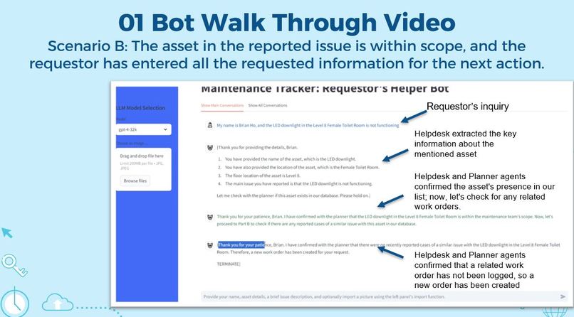 LLM-Based Multi-Agent Facility Maintenance Chatbots – screenshot 6