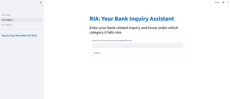 RIA: RCBC Inquiry Assistant – screenshot 1