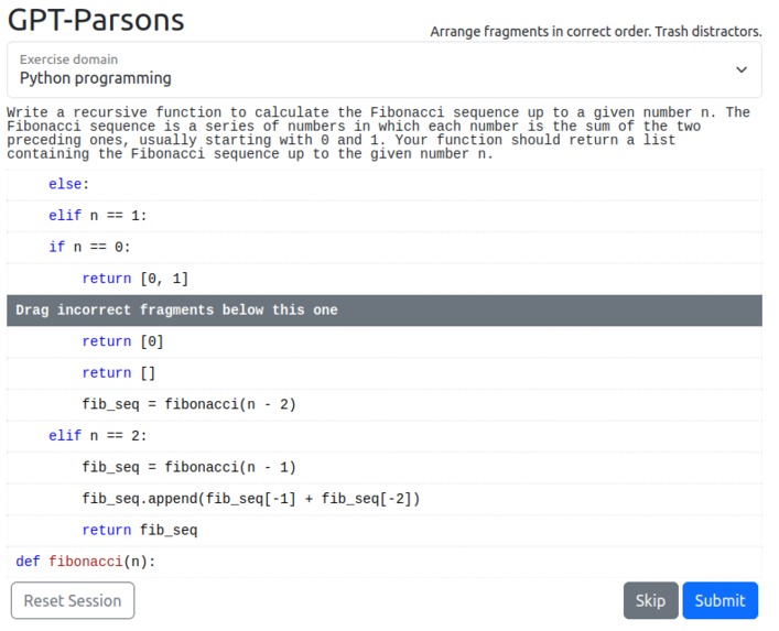 gpt-parsons – screenshot 1