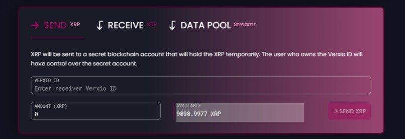 Verxio-XRP Protocol – screenshot 3