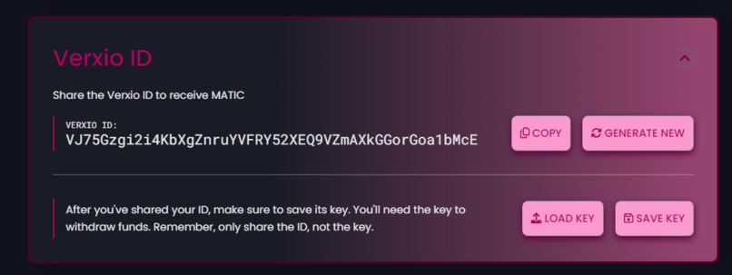 Verxio-XRP Protocol – screenshot 2