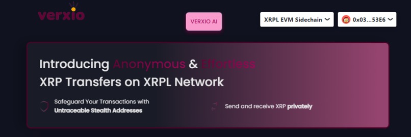 Verxio-XRP Protocol – screenshot 1