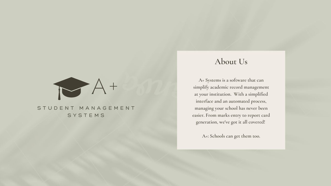 A+ Student Management Systems | Devpost