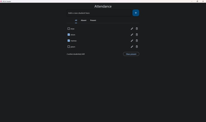 DECAattendance – screenshot 2