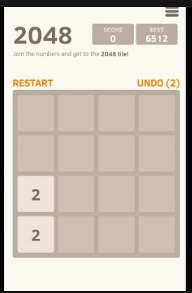 2048 game – screenshot 1