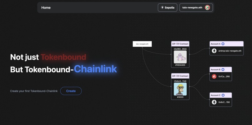 Tokenbound-chainlink – screenshot 1