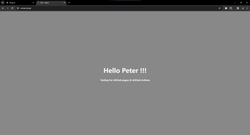 A website with a custom GoDaddy Registry domain name – screenshot 1