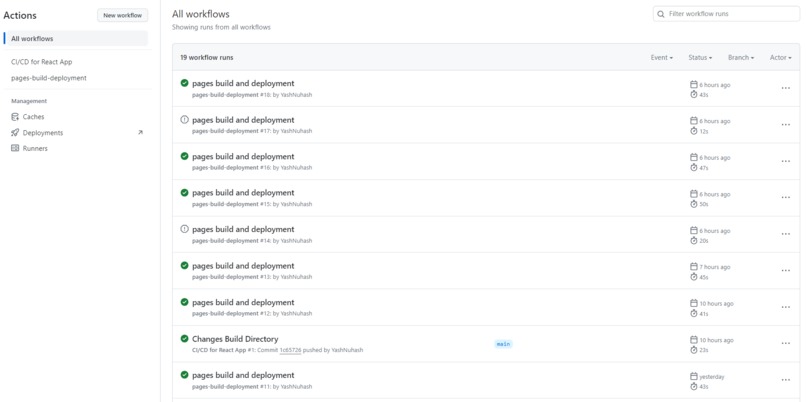 Using GitHub actions to automate my website deployment – screenshot 1