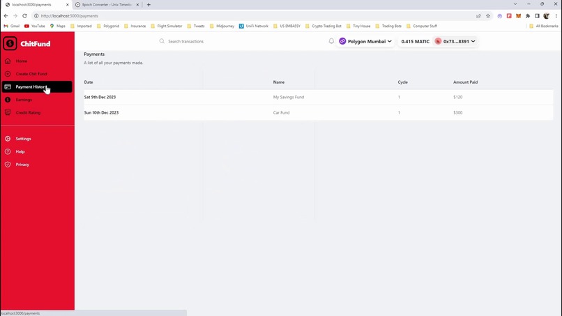 Decentralised ChitFund – screenshot 6