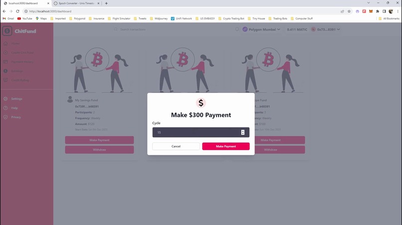Decentralised ChitFund – screenshot 5