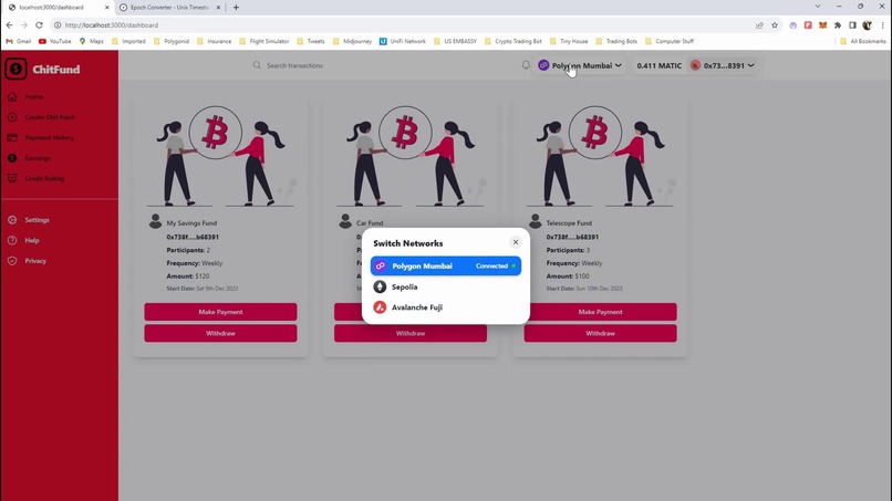 Decentralised ChitFund – screenshot 4