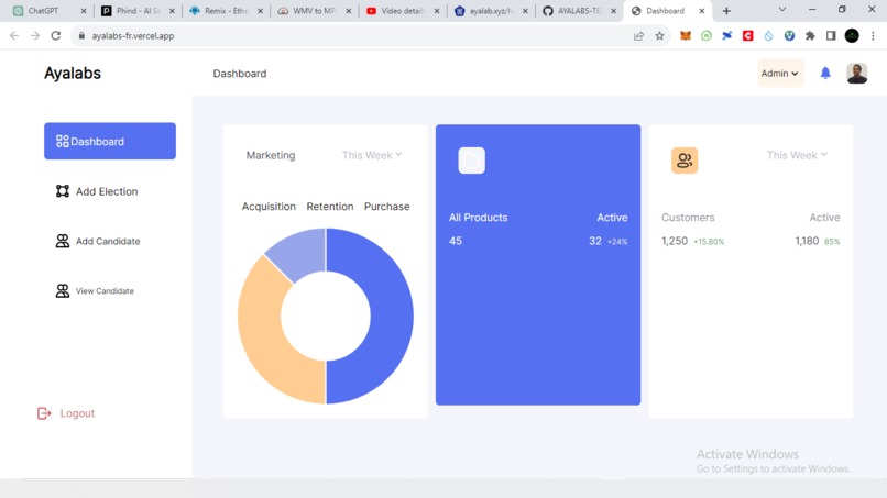 DECENTRALIZED VOTING PLATFORM – screenshot 1