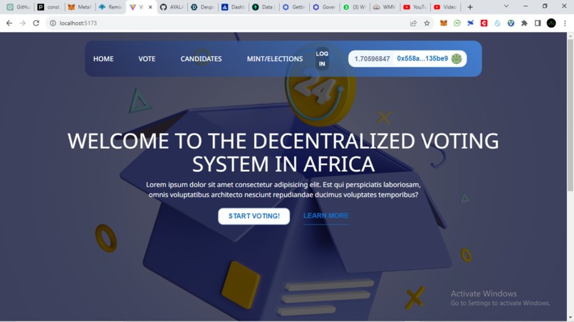 DECENTRALIZED VOTING PLATFORM – screenshot 2