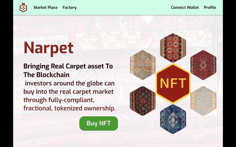 Narpet: Fractionalized NFTs and Marketplace for RWAs – screenshot 1