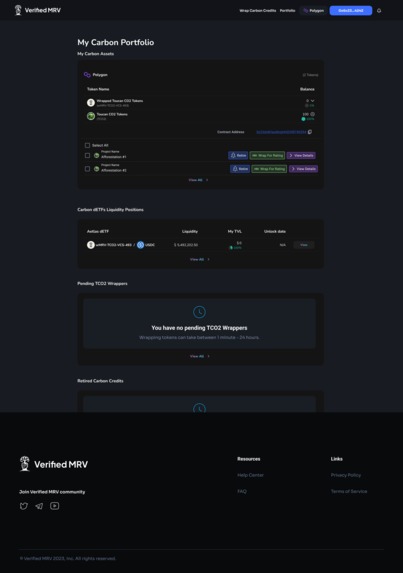 Verified MRV – screenshot 2