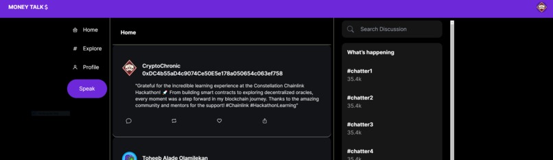 Money Talks dApp – screenshot 3