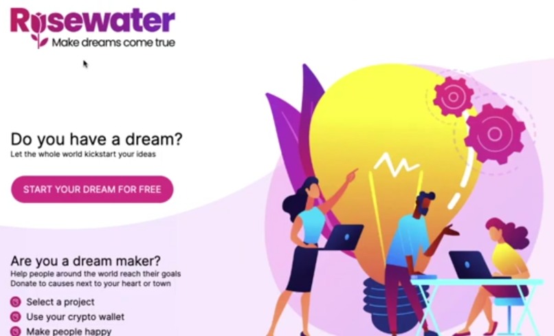 Rosewater - Web3 Microgrant Platform – screenshot 1