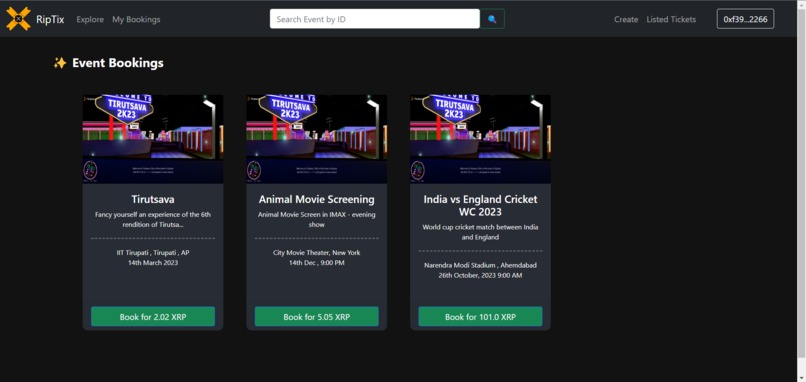RipTix – screenshot 2