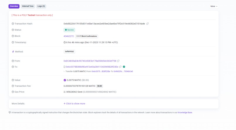 Money Talks dApp – screenshot 2