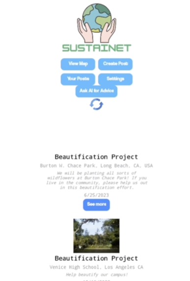 SustaiNet – screenshot 2