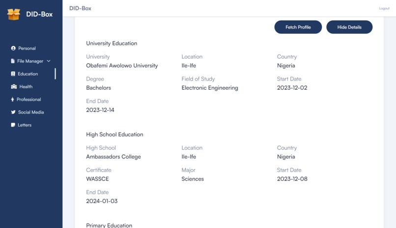 DID-Box – screenshot 11