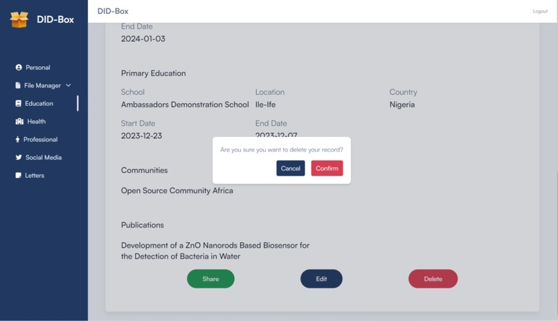 DID-Box – screenshot 8