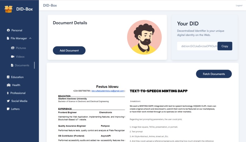DID-Box – screenshot 12