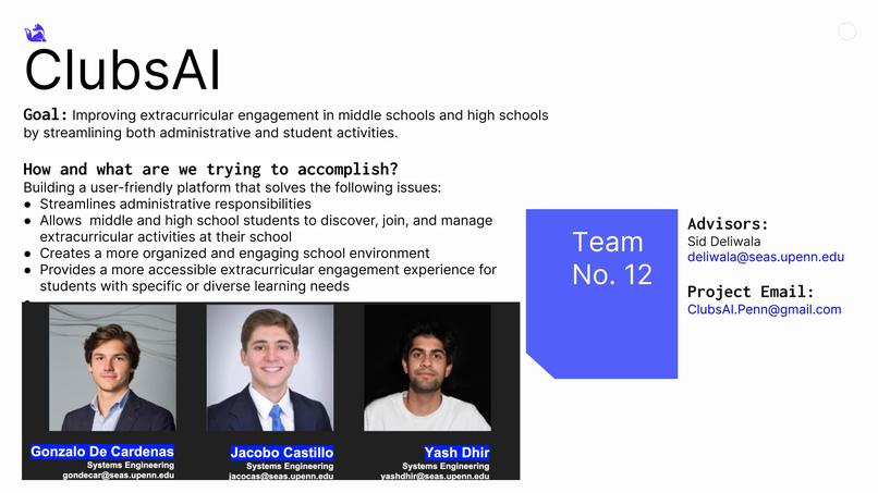 ClubsAI (Team 12) – screenshot 2