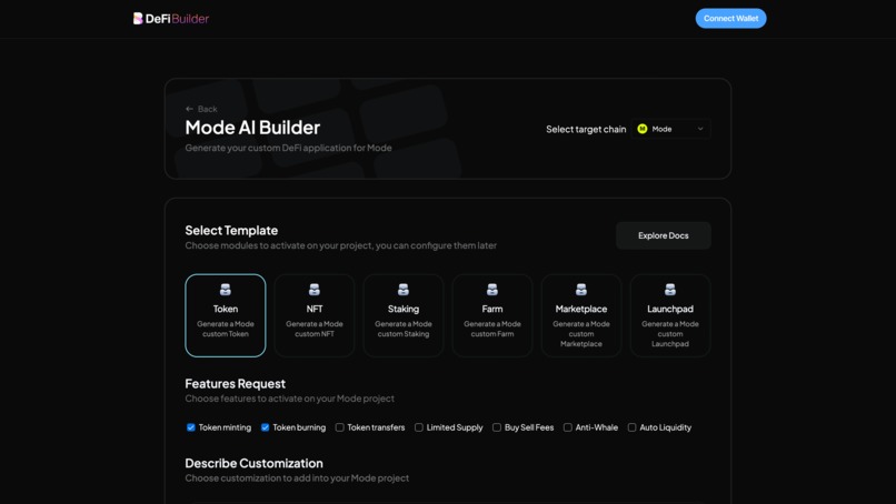 DeFi Builder – screenshot 1