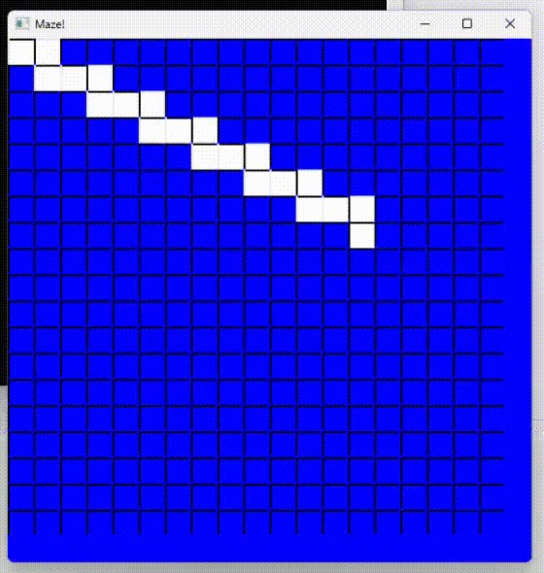 Research on algorithms for generating mazes – screenshot 2