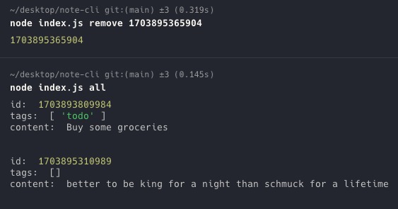 Notes-CLI – screenshot 6