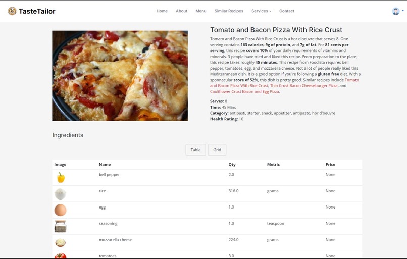 TasteTailor – screenshot 5